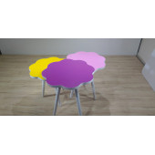 SEHPA PAPATYA 3 LÜ 40 CM ZİGON SEHPA TAKIMI RENGARENK - 4