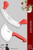 LAZBİSA Silver Serisi Mutfak Bıçak Börek Bıçağı Pizza Pide Bıçağı Kıyma Bıçağı 2 Li Set ( Mft-460 ) - 1