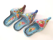 1 Adet Seramik Çini Çarık Askılı Duvar Süsü Kalemlik Mavi - 5