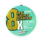 Asso 8X Light Games Pe 1.2 Moss Green İp Misina 150Mt 0,185Mm - 1