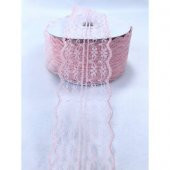 Pembe Renk Dantel Kurdela 5 cm X 10 Metre. - 1
