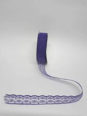 Mor Renk Dantel Kurdela 2 cm X 10 Metre. - 2