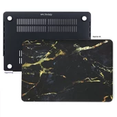 MacBook Pro Retina 13 inç Kılıf A1502 A1425 Mermer Desen Mat Sert Kapak UV Baskı - 7