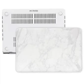 MacBook Pro Retina 13 inç Kılıf A1502 A1425 Mermer Desen Mat Sert Kapak UV Baskı - 1