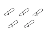 Oskar İnox Rapala Maket Balık Klipsi No:0 5 Li Paket - 1