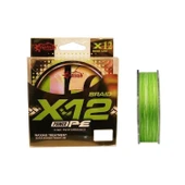 Captain X12 Power Pe İp Misina 0,27Mm 150Mt Green White - 1