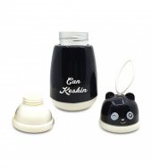 Kişiye Özel Cam Şişe Panda Matara 380 ml - 4