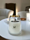 Kokulu Mum Varaklı Cam Bardak Sandal Ağacı 250 Gr - 1