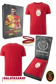 Galatasaray Orijinal Lisanslı Arma T-Shirt + Bileklik Set Hediyelik Ahşap Kutulu thumbnail 8