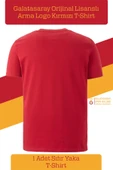 Galatasaray Orijinal Lisanslı Arma T-Shirt + Bileklik Set Hediyelik Ahşap Kutulu thumbnail 12