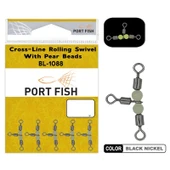 Portfish BL-1088 Üçlü Fosforlu Bilyalı Fırdöndü NO:10x12 - 1