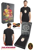 Galatasaray Orijinal Lisanslı Arma T-Shirt + Bileklik Set Hediyelik Ahşap Kutulu thumbnail 1