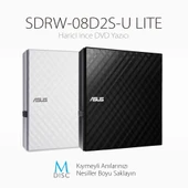 ASUS DVD SDRW-08D2S-U LITE SLIM USB 2.0 SİYAH - 2