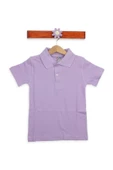 Lila Unisex Çocuk Polo Yaka T-Shirt - 1