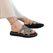 Pierre Cardin 7505 Siyah Renk Taşlı Bayan Terlik - 3