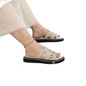 Pierre Cardin 7505 Beyaz Taşlı Bayan Terlik thumbnail 1