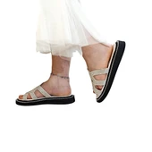 Pierre Cardin 7505 Beyaz Taşlı Bayan Terlik thumbnail 4