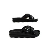 Pierre Cardin 7485 Siyah Rugan Bayan Terlik - 7