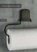 Yapışkanlı Kağıt Havluluk Paslanmaz Peçetelik Çelik Banyo Havluluk Düzenleyici Siyah thumbnail 2
