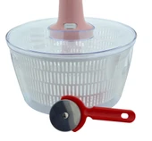 Manuel Üstten Basmalı Sebze Salata Kurutucu 5 Lt. ve Hamur Kesme Ruleti (7x16,5cm) - 2