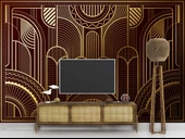 Kahverengi Altın Motifli Duvar Kağıdı thumbnail 3