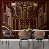 Kahverengi Altın Motifli Duvar Kağıdı thumbnail 5