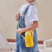 Shotay Happy Everyday Çelik Termos Matara Çocuk 480Ml Sarı - 3