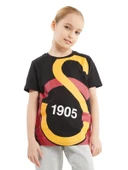 Galatasaray Orijinal Lisanslı Büyük Logo Çocuk T-shirt Gs Aslan Baskılı Hediyelik Ahşap Kutulu - 4