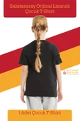 Galatasaray Orijinal Lisanslı Büyük Logo Çocuk T-shirt Kişiye Özel Ahşap Kutulu - 3