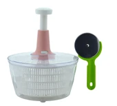 Manuel Üstten Basmalı Sebze Salata Kurutucu 5 Lt. ve Hamur Kesme Ruleti (11x22,5cm) - 3