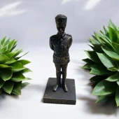 Mustafa Kemal Yazılı Atatürk Büstü - Bronz Görünümlü - Özel Tasarım Atatürk Biblosu - 3