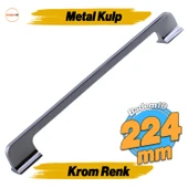 Afra (224 mm - 22.4 cm) Krom Metal Mobilya Mutfak Çekmece Dolap Dolabı Kapak Kulbu Kulpu Kulpları - 1