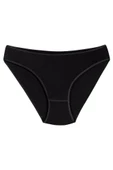 6 Adet Yıldız Bayan Bambu İz Yapmaz Bikini Külot Siyah 3961 - 1