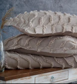 Nazik Home Terra Yatak Örtüsü Çift Kişilik-Vizon - 3