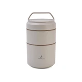 ARYILDIZ BENTO LUNCH BOX YEMEK TERMOSU İKİ KATLI BEJ 1200ML - 1