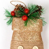 Yılbaşı Süsü Eldiven Berry'li 2'li Paket Dore 12x18,5 Cm. thumbnail 3