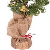 Yılbaşı Süsü Masa Çamı Yılbaşı Çıngıraklı Glod Berry li Kırmızı Glod 14x38 cm thumbnail 3