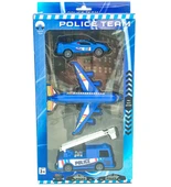 Demir Toys Polis Seti Uçaklı 3Lü - 1