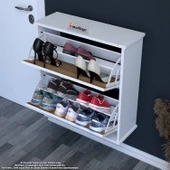 Modilayn UMAY Asma Antre 72 x 78 x 25,5 cm’lik 2 Düşer Kapak 4 Göz Bölmeli Ayakkabılık - 7