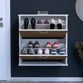 Modilayn UMAY Asma Antre 72 x 78 x 25,5 cm’lik 2 Düşer Kapak 4 Göz Bölmeli Ayakkabılık - 3