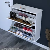 Modilayn UMAY Asma Antre 72 x 78 x 25,5 cm lik 2 Düşer Kapak 4 Göz Raf Ayakkabılık - 2