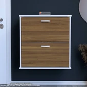 Modilayn UMAY Asma Antre 72 x 78 x 25,5 cm lik 2 Düşer Kapak 4 Göz Raf Ayakkabılık - 6