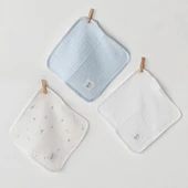 Erkek Bebek Ağiz Mendili 3 Parça Washcloths 20x20 - 1