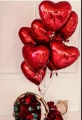 Brokoli Home 2 Adet Kalp Folyo Balon Kırmızı Uçan Balon 45 Cm 18 İnç - 1