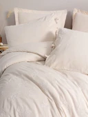 Cotton Box Cotton Keten Çift Kişilik Nevresim Takımı Esmira Bej thumbnail 2