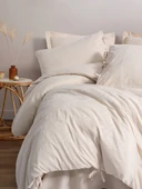 Cotton Box Cotton Keten Çift Kişilik Nevresim Takımı Esmira Bej thumbnail 3