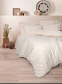 Cotton Box Cotton Keten Çift Kişilik Nevresim Takımı Kivora Bej - 1