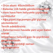 Brokoli Home 2 Adet Folyo Balon Fuşya Koyu Pembe Uçan Balon 45 Cm 18 İnç - 5