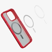 Spigen iPhone 15 Pro Max Kılıf, Spigen Ultra Hybrid Magfit (Magsafe Uyumlu) Deep Red - 5