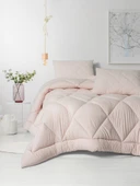 Cotton Box Softwash Çift Kişilik Yorgan Seti Pembe 180x200 Lastikli Çarşaf - 1